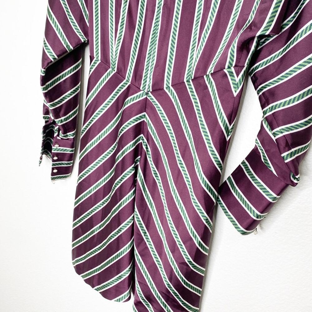 Alexis Striped Tena V Neck Cocktail Dress Small - Picture 10 of 11